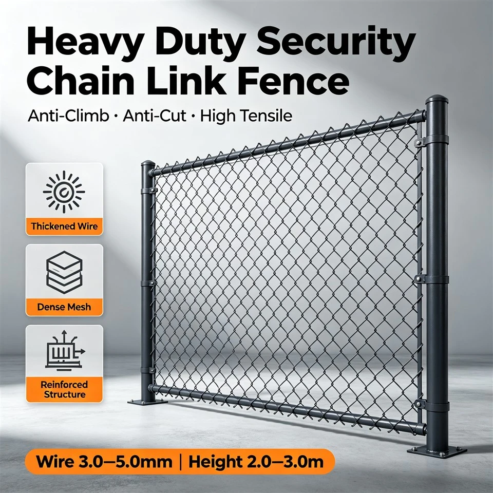 Heavy Duty Security Chain Link Fence
